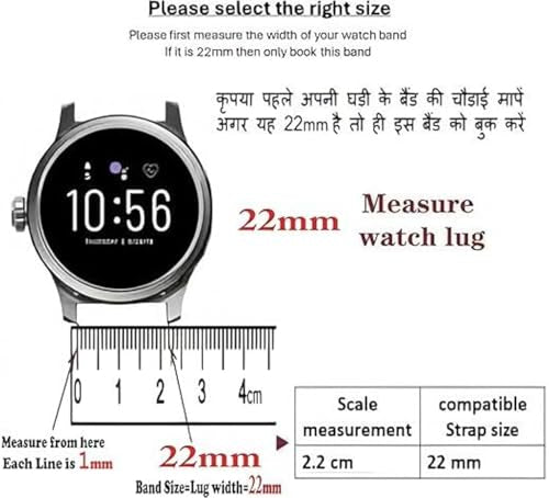 22MM silicone Strap for Smart Watches Compatible With Noise, Fireboltt, Boat Xtend, Pebble, Boat Flash, Noise Color Fit, Ultra Smart Watch & All Watches | White & maroon | Pack of 2