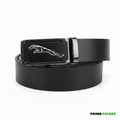 WildHorn Men's Genuine Leather Auto-Lock Belt – Black