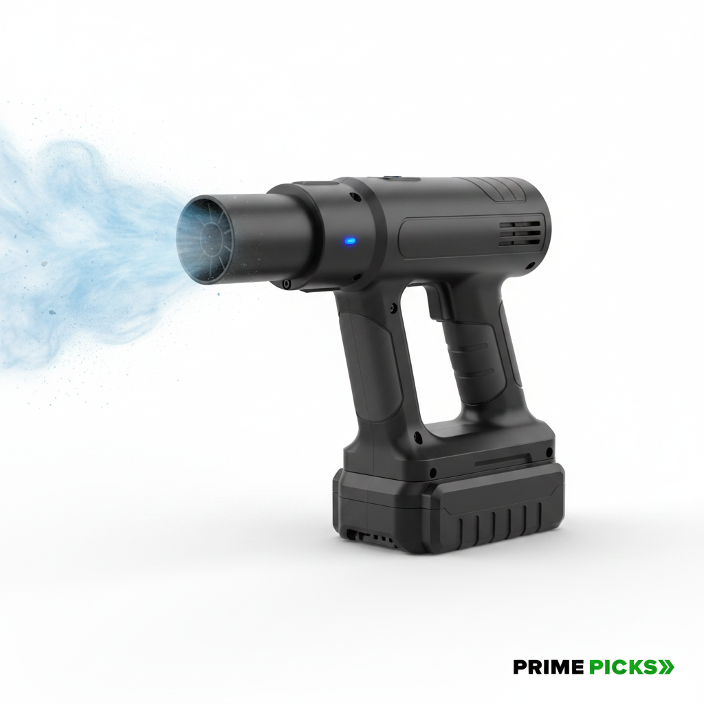 Primepicks  High Power Electric Air Blower for Cleaning – Portable Dust Blower with Strong Air Flow, Multi-Purpose Cleaning Tool for Computer, Keyboard, Car Interior, Home Appliances & Workshop Use