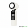 Primepicks K-801 Mini Portable Hand Fan – 4000mAh Rechargeable, 6-Speed Mode, 180° Foldable Handheld Table & Neck Fan, Long-Lasting Battery for Cooking,Travel, Makeup, Office & Home, Outside Use- (white)