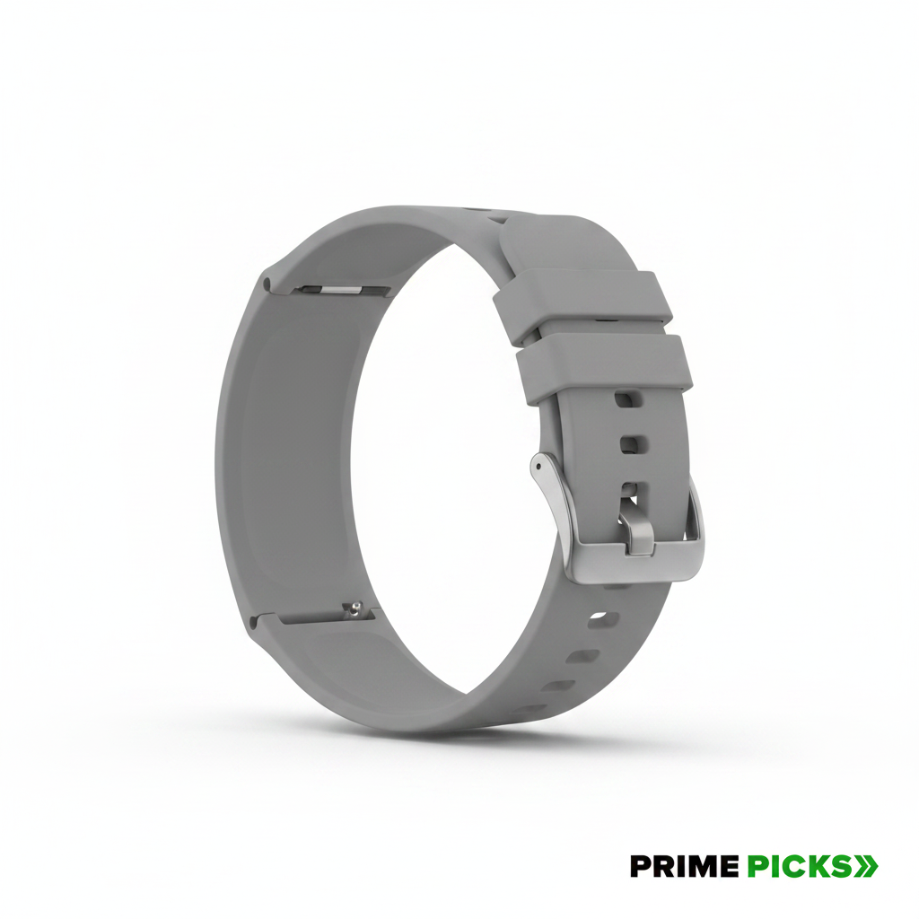 Primepicks 20MM silicone Strap for Smart Watches Compatible With Noise, Fireboltt, Boat Xtend, Pebble, Boat Flash, Noise Color Fit, Ultra Smart Watch & All Watches | White, Blue & Grey | Pack of 3