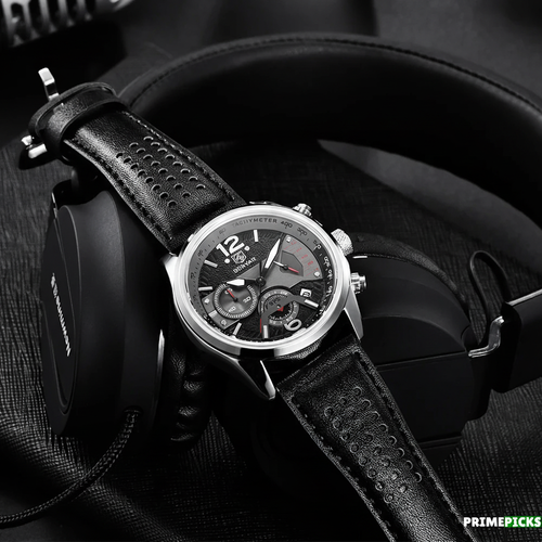 Benyar 5171 Men's Chronograph Watch – Black Lifestyle Shot