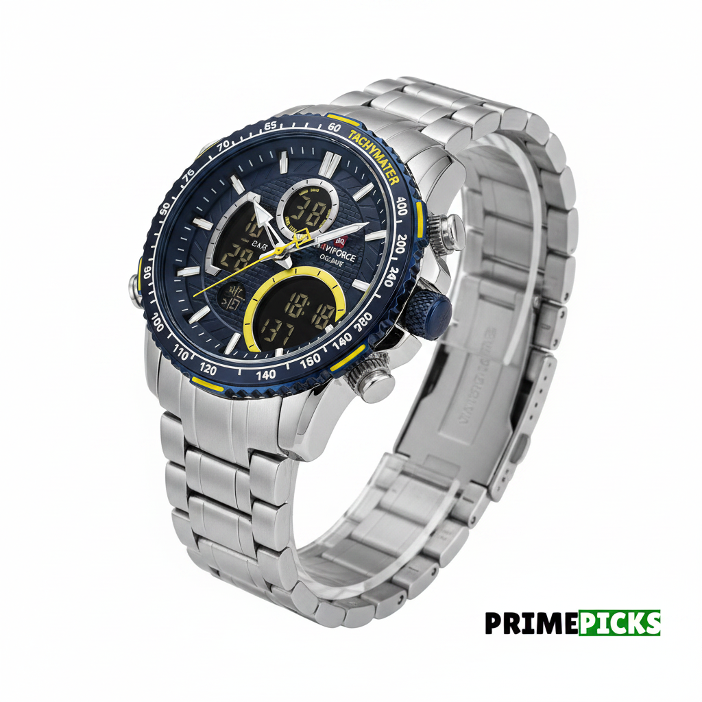 Naviforce 9182 SBE Men's Chronograph Watch – Angle View