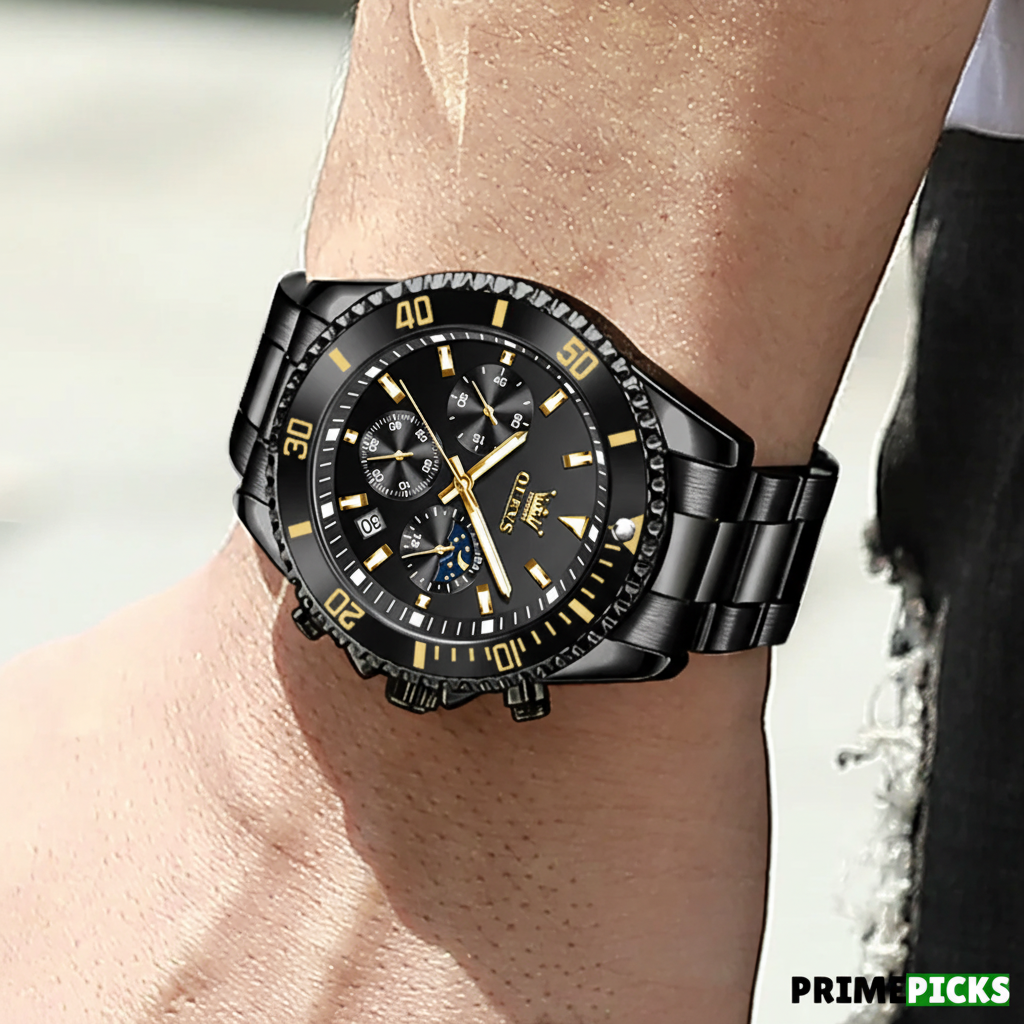OLEVS 2870 Men's Luxury Chronograph Watch – Worn on Wrist