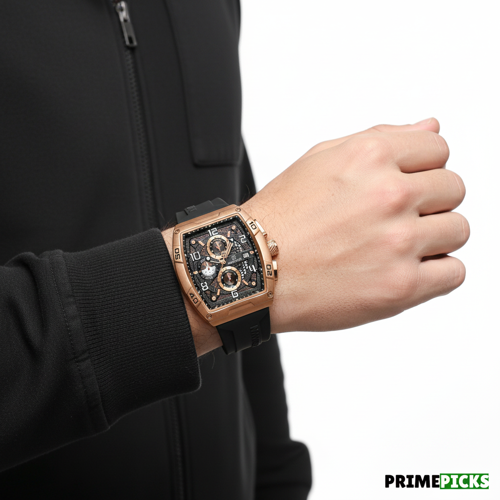 Naviforce NF8052 Men's Sport Chronograph Watch – Worn on Wrist