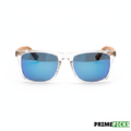 KINGSEVEN B5528 Handmade Bubinga Wood Sunglasses – Front View