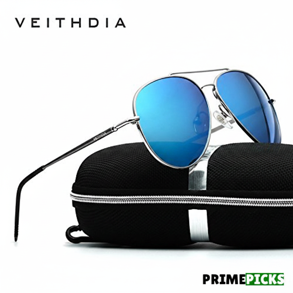 VEITHDIA 3026 Men's Aviator Polarized Sunglasses – With Premium Hard Case