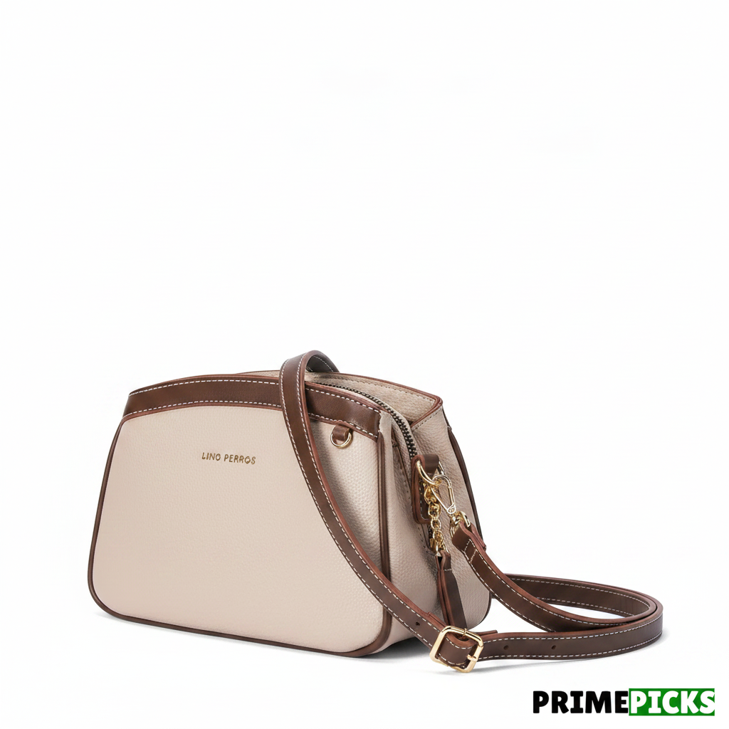 Lino Perros Voyage Manor Women's Coffee Sling Bag – Side Angle View