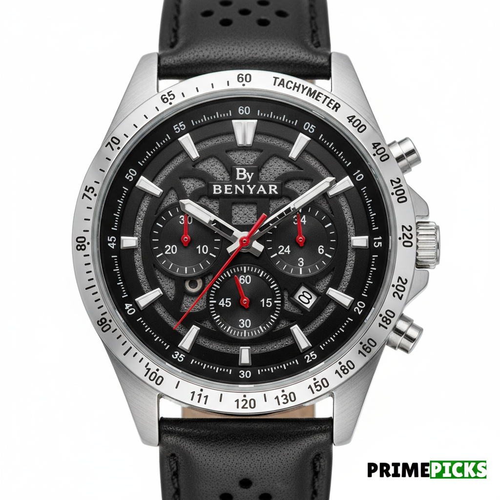 Benyar 5171 Men's Chronograph Watch – Dial Close-up Detail