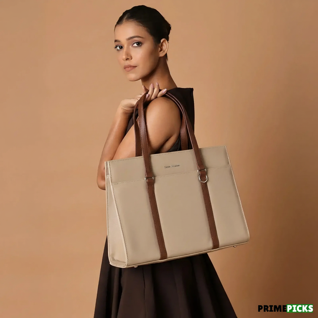 Lino Perros Monroe Women's Accented Durable Tote Bag – Worn on Shoulder