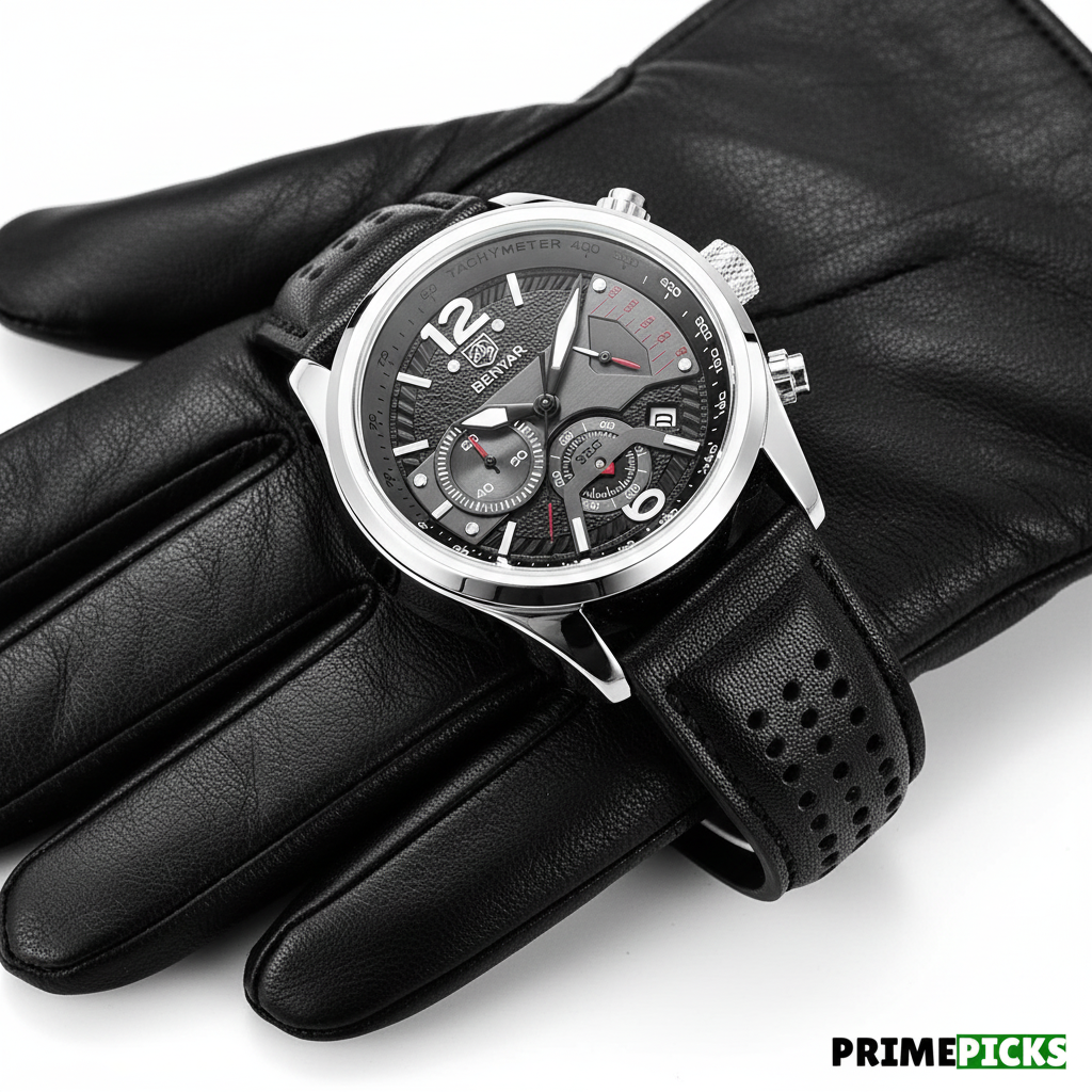 Benyar 5171 Men's Chronograph Watch – Dramatic Angle View