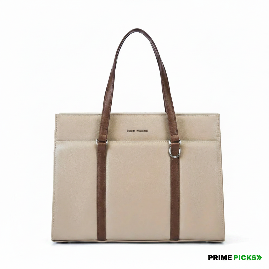 Lino Perros Monroe – Women's Accented Durable Tote Bag (Beige)