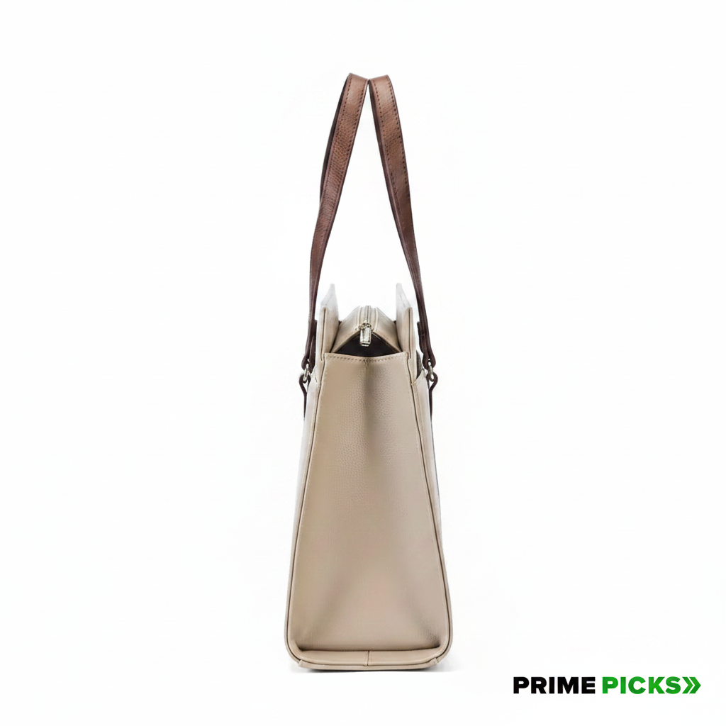 Lino Perros Monroe – Women's Accented Durable Tote Bag (Beige)