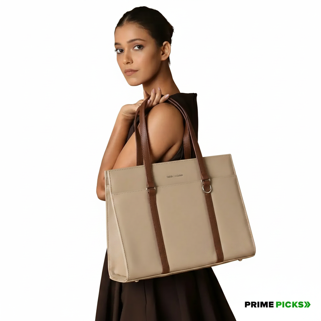 Lino Perros Monroe – Women's Accented Durable Tote Bag (Beige)