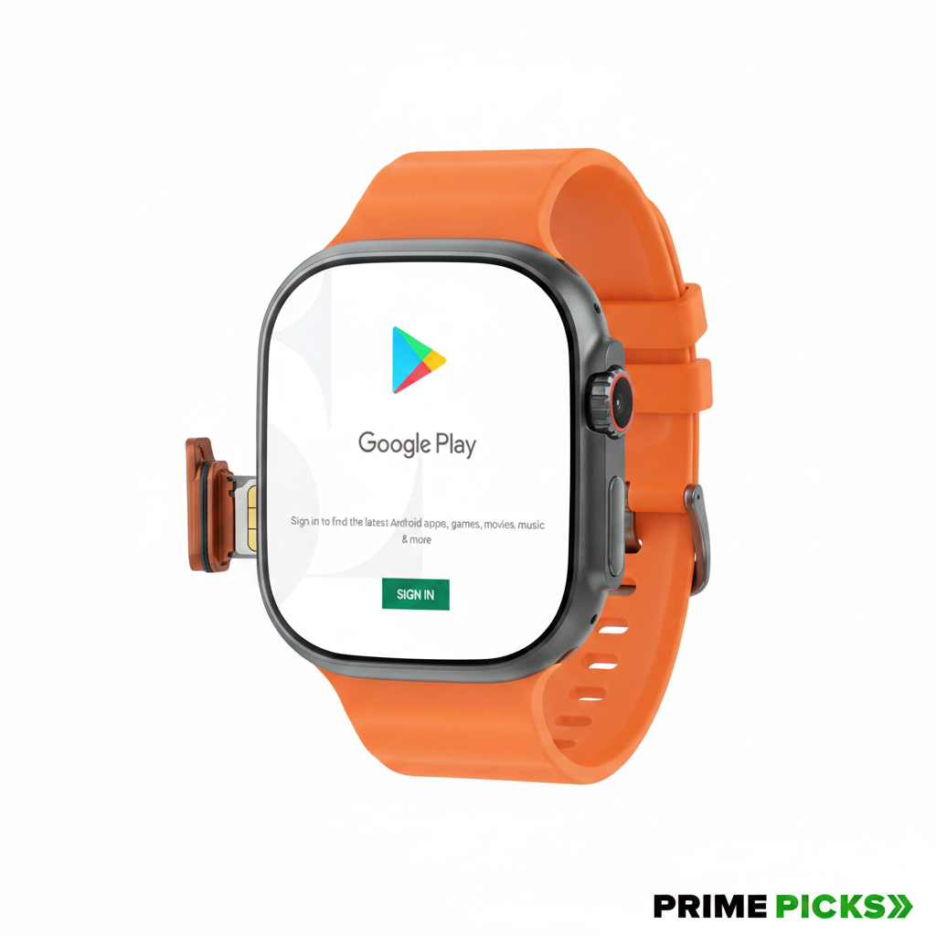 Primepicks HK ultra one Smart Watch 4G/5G – Side Camera, AI Features, GPS, SIM Enabled, AMOLED Display, Fitness & Sports Tracking, 4GB RAM 32GB ROM