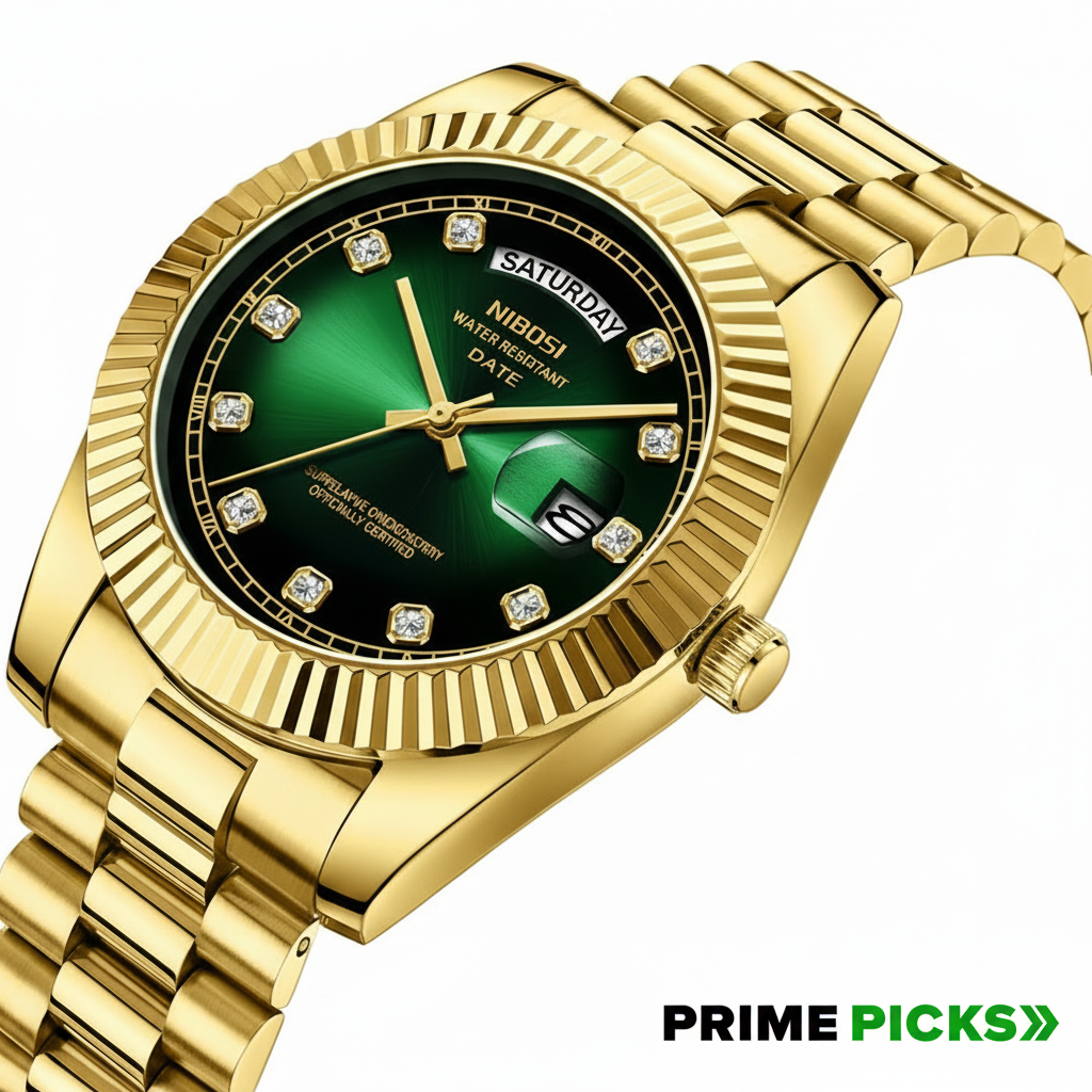 NIBOSI 2627 – Men's Diamond Scale Luxury Quartz Watch