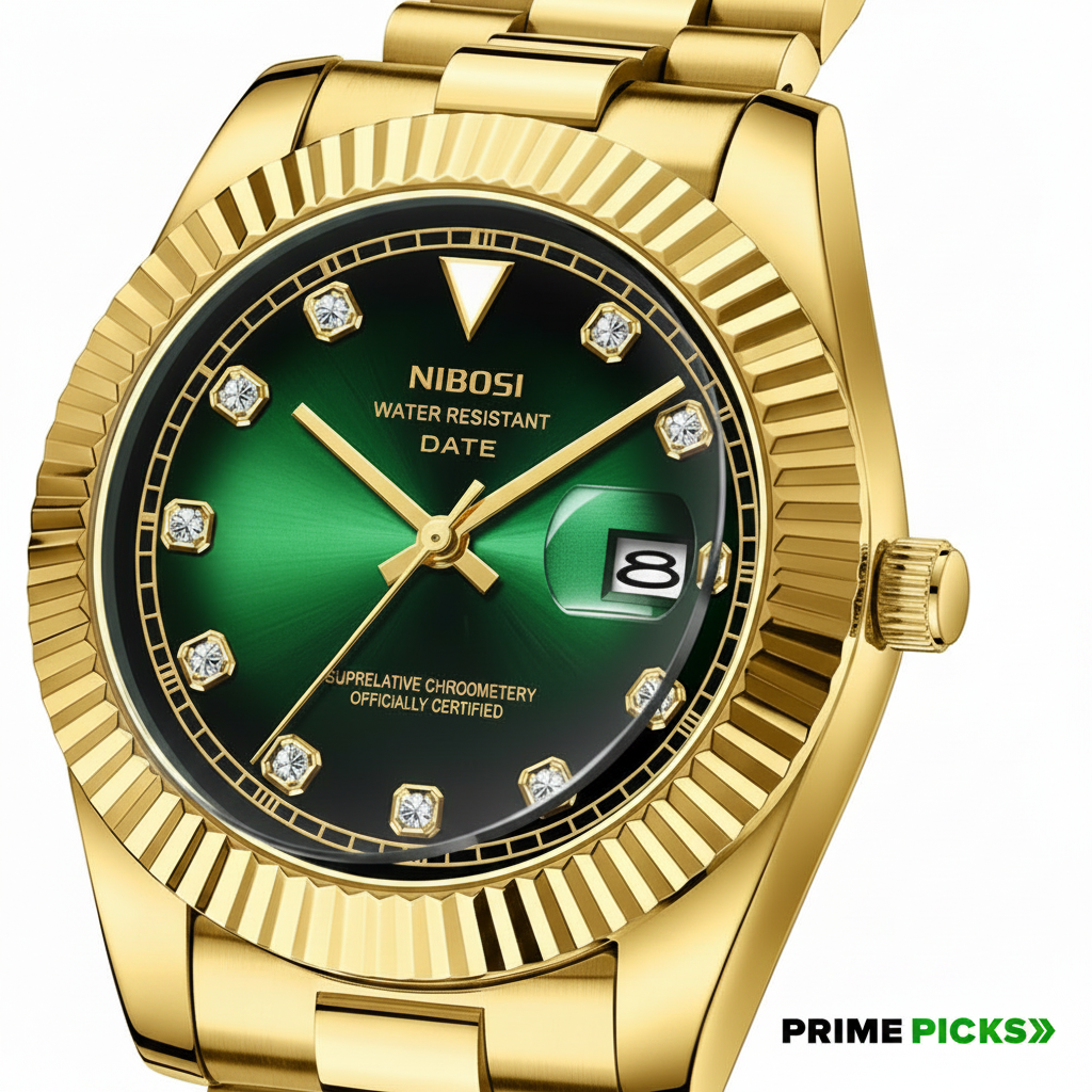 NIBOSI 2627 – Men's Diamond Scale Luxury Quartz Watch