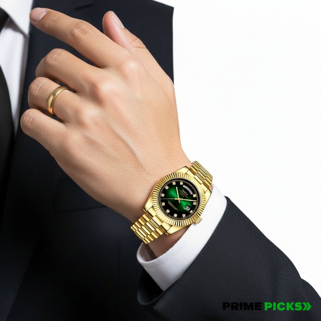 NIBOSI 2627 – Men's Diamond Scale Luxury Quartz Watch